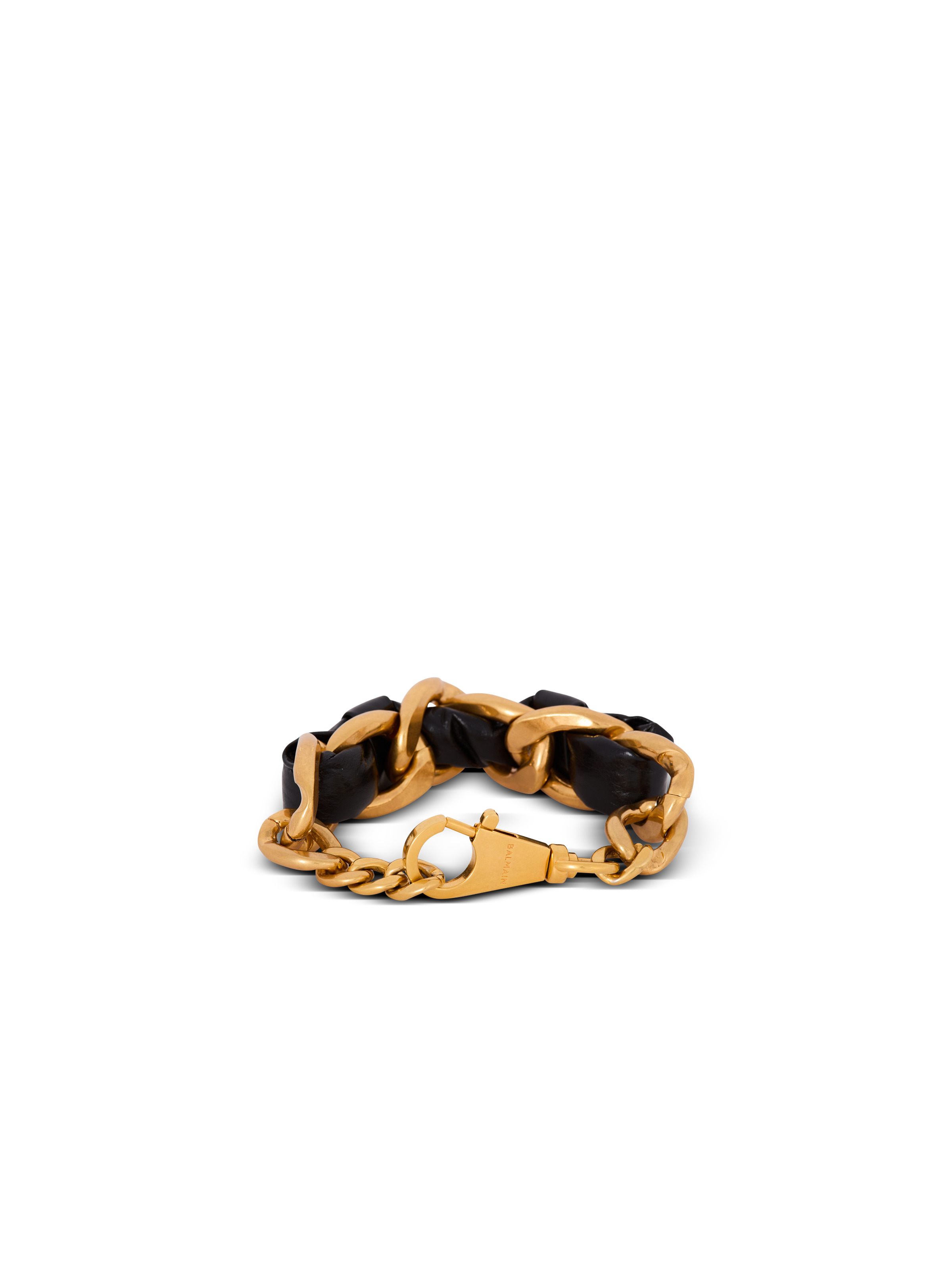 1945 Soft chain and leather bracelet - 3