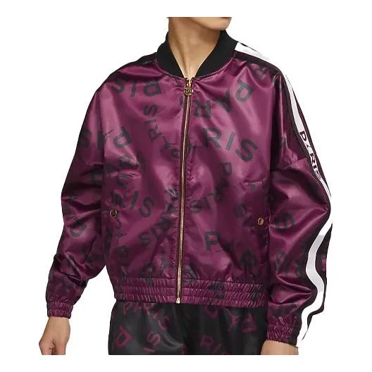 (WMNS) Air Jordan Paris Saint-Germain Casual Sports Jacket Purple CU5320-610 - 1
