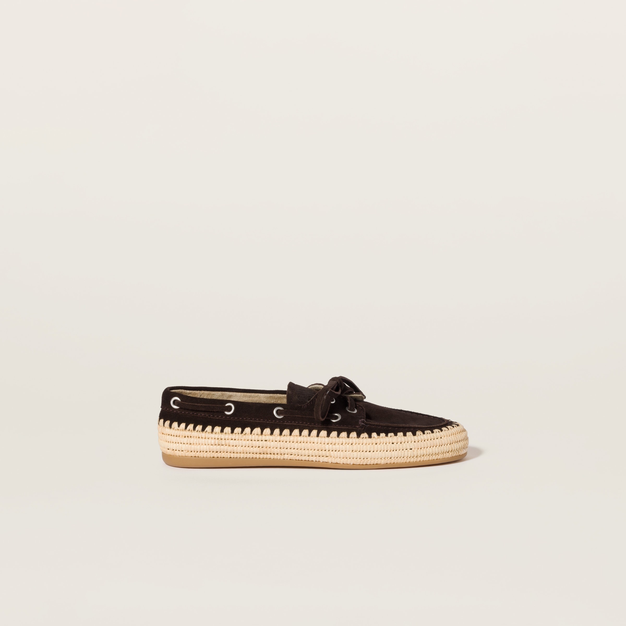 Suede and raffia boat shoes - 2