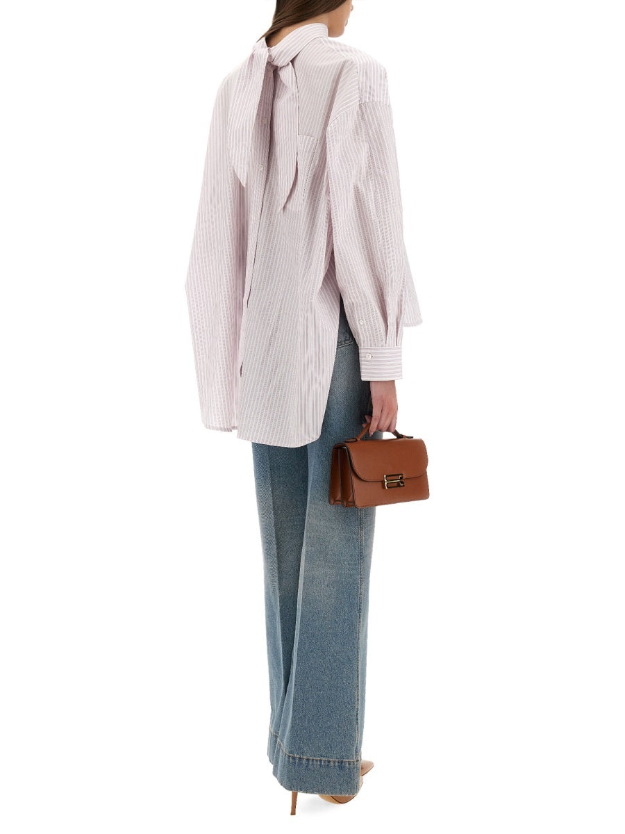 Victoria Beckham Women Blouse With Knotted Collar - 2