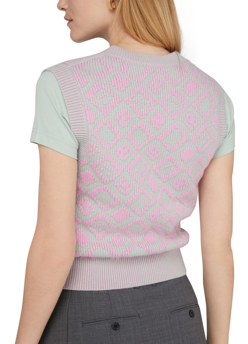 Konny Tiles Face V-neck vest - 5