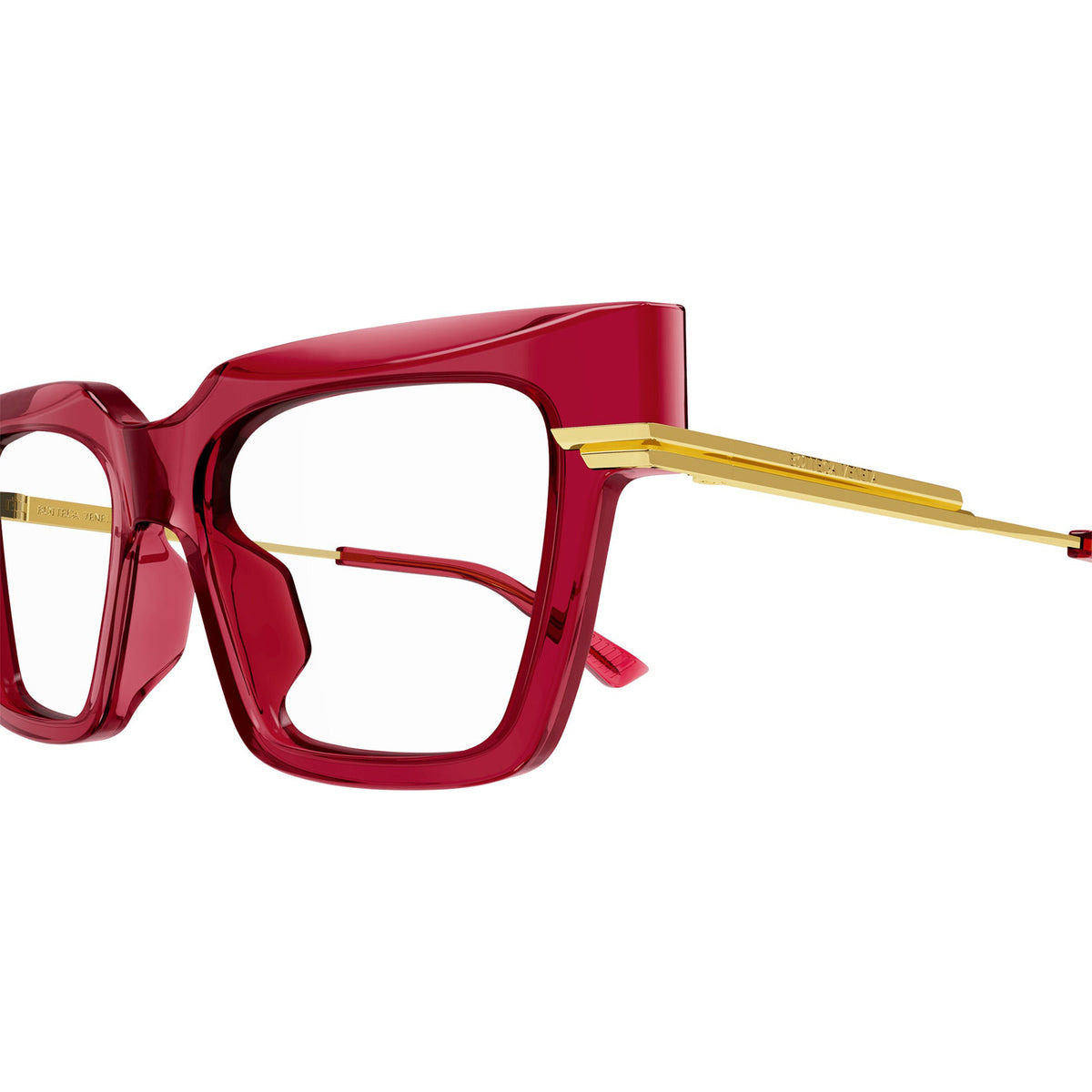 CLASSIC ACETATE CAT EYE EYEGLASSES (TRANSPARENT BURGUNDY) - 2