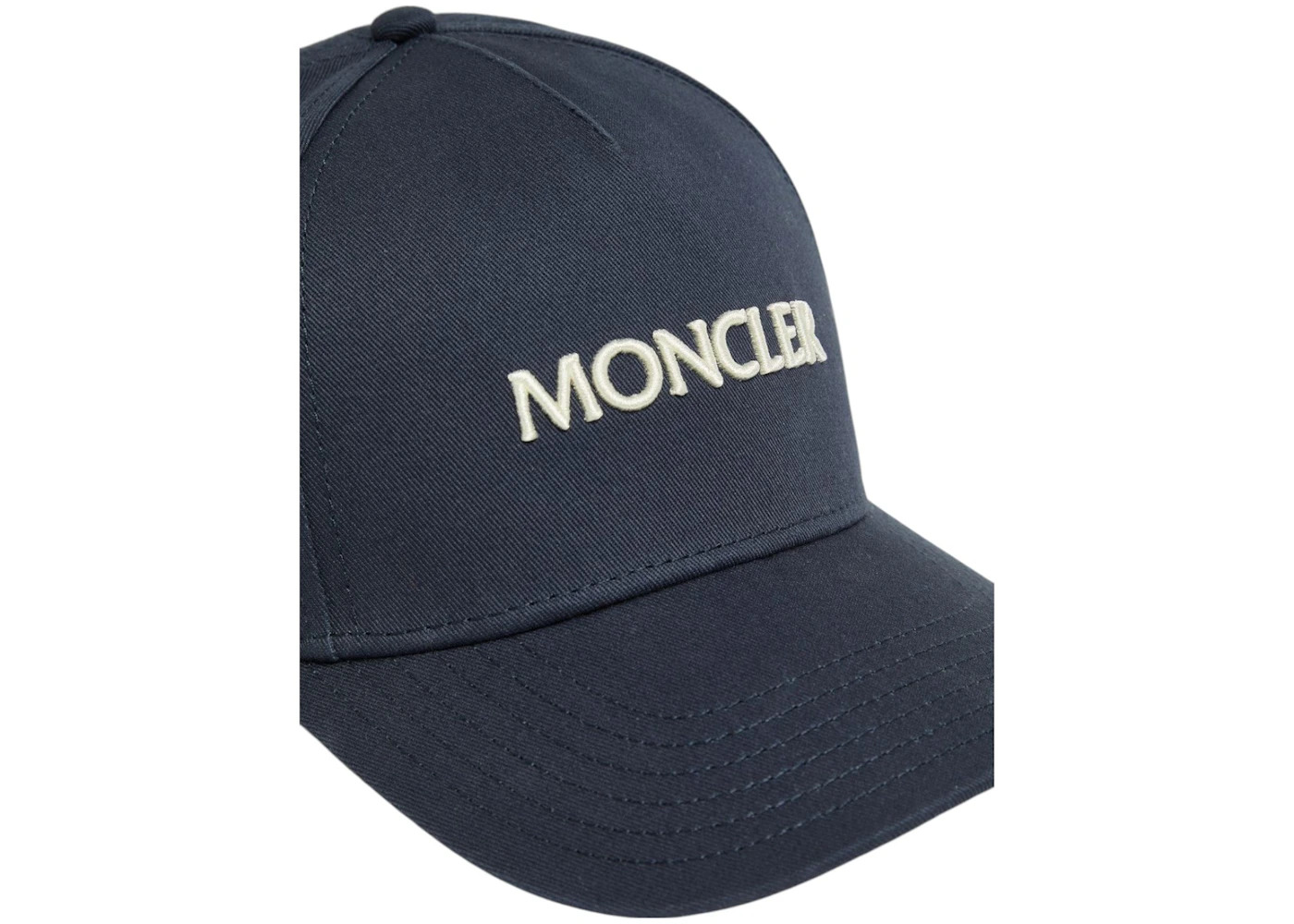 Moncler Logo Embroidered Baseball Cap Navy - 2