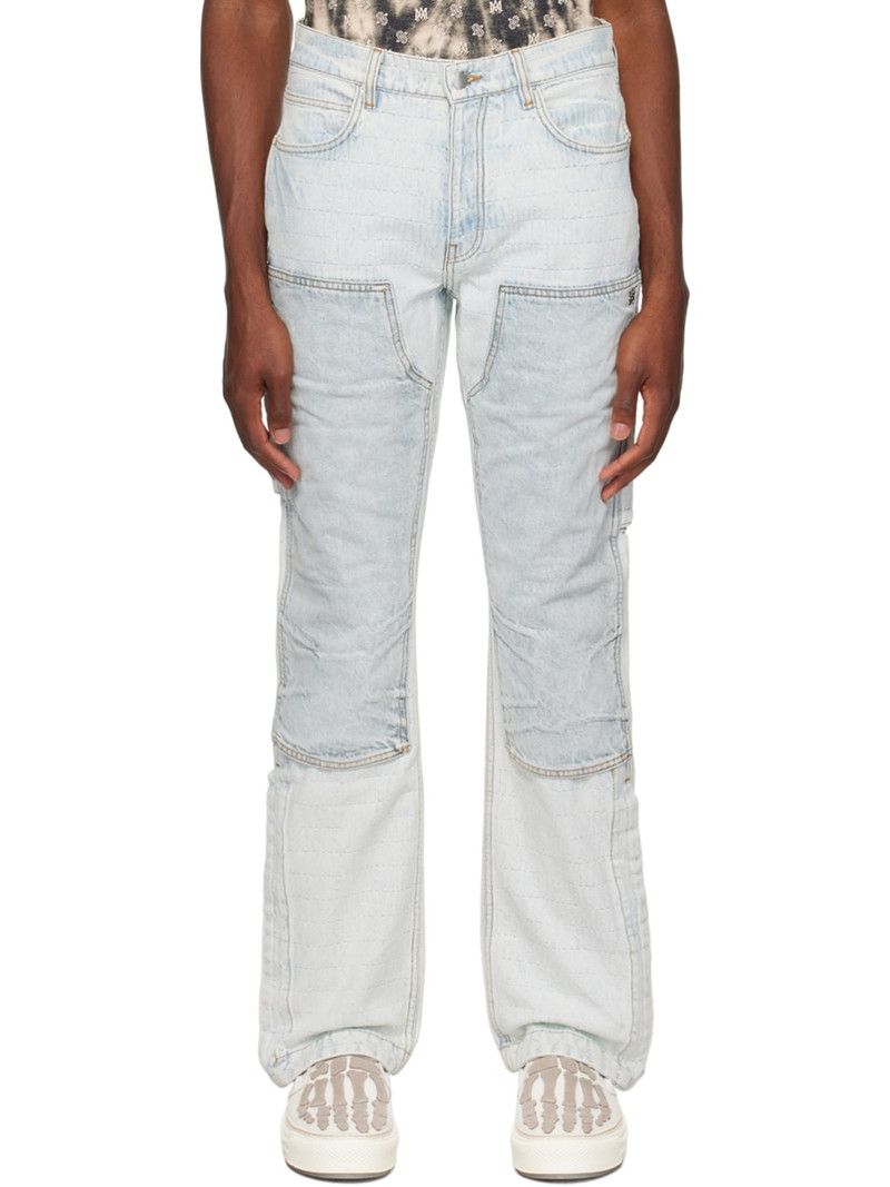 jacquard straight-leg carpenter jeans 1