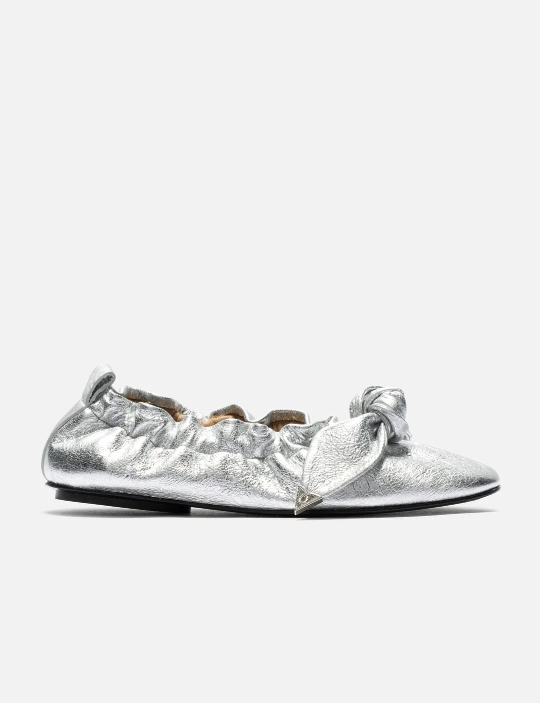 SILVER SOFT LEATHER BALLET - 1