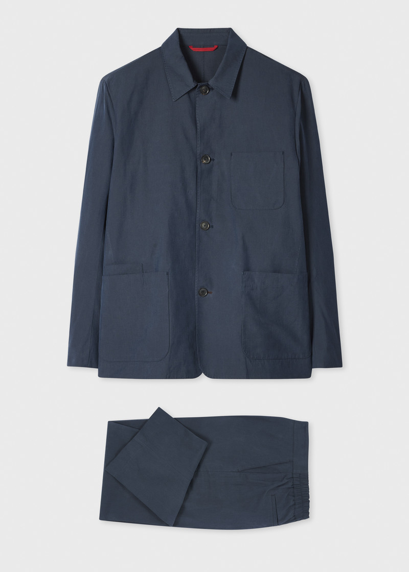 Washed Navy Cotton-Lyocell Work Co-ord 1