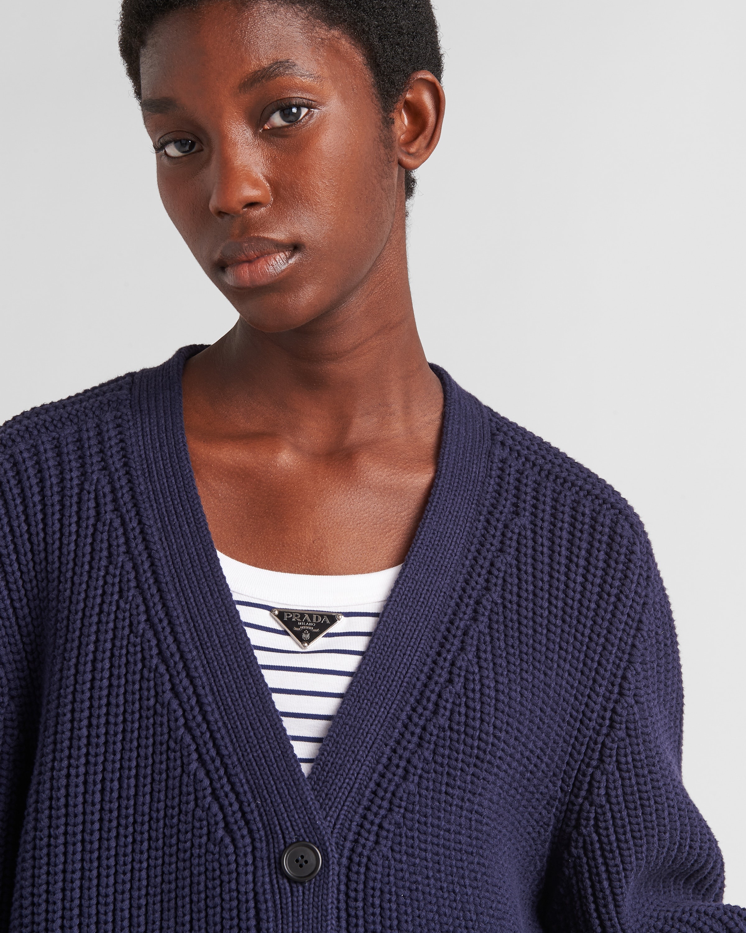 Cotton Cardigans Prada Cardigans Womens Prada Cropped Cotton