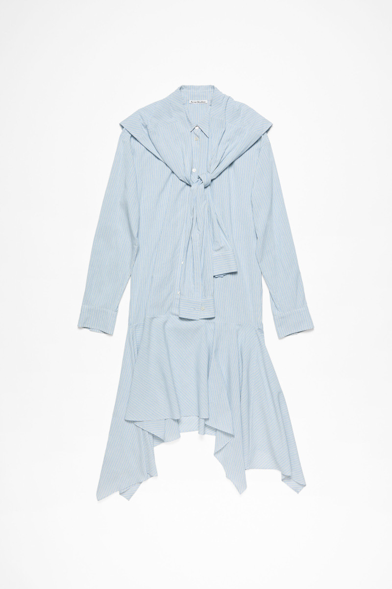 Layered dress - Blue/white - 1