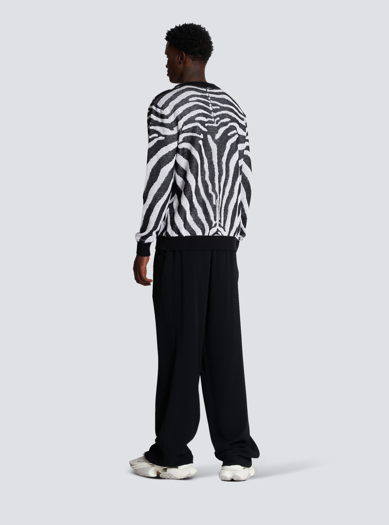 Zebra print linen jumper 4