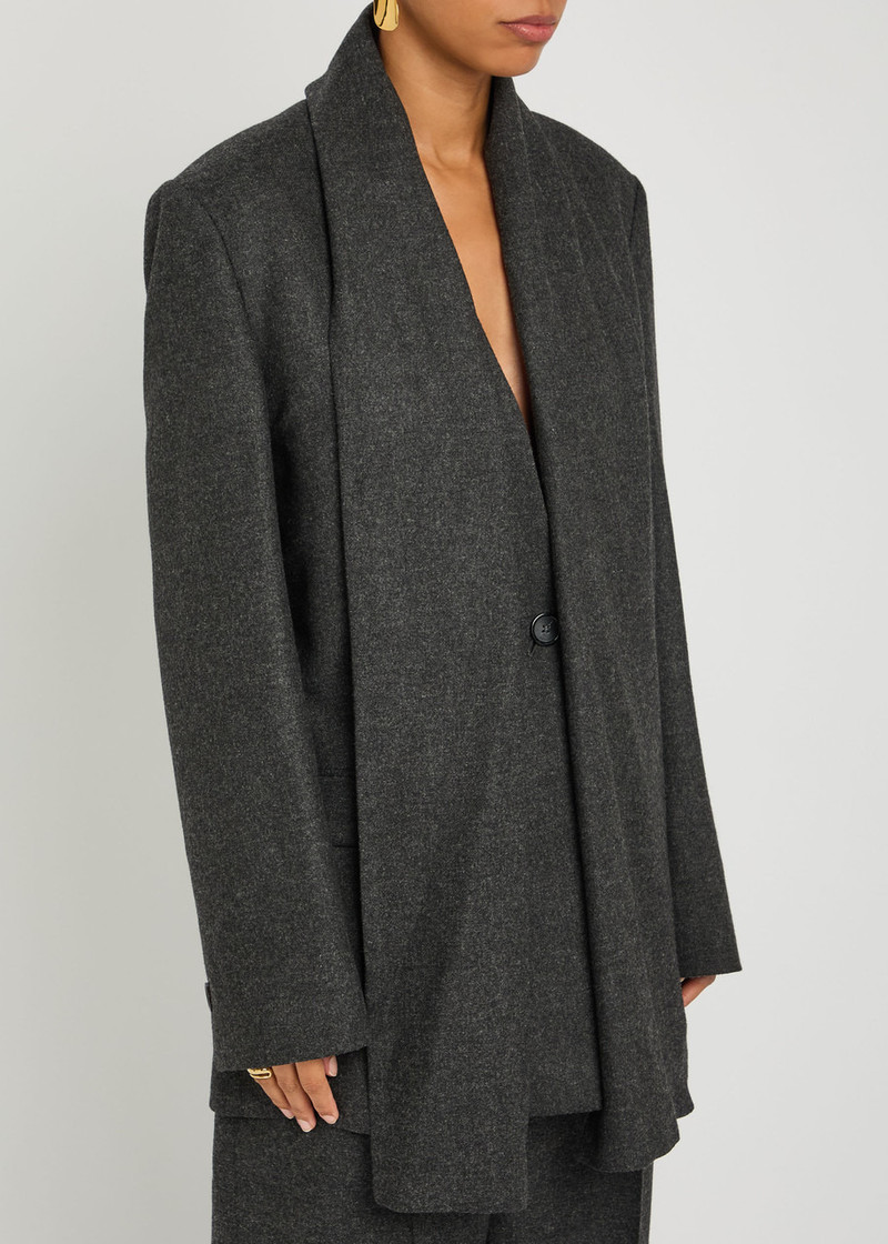 TOTEME Toteme Scarf-effect Flannel Blazer outlook