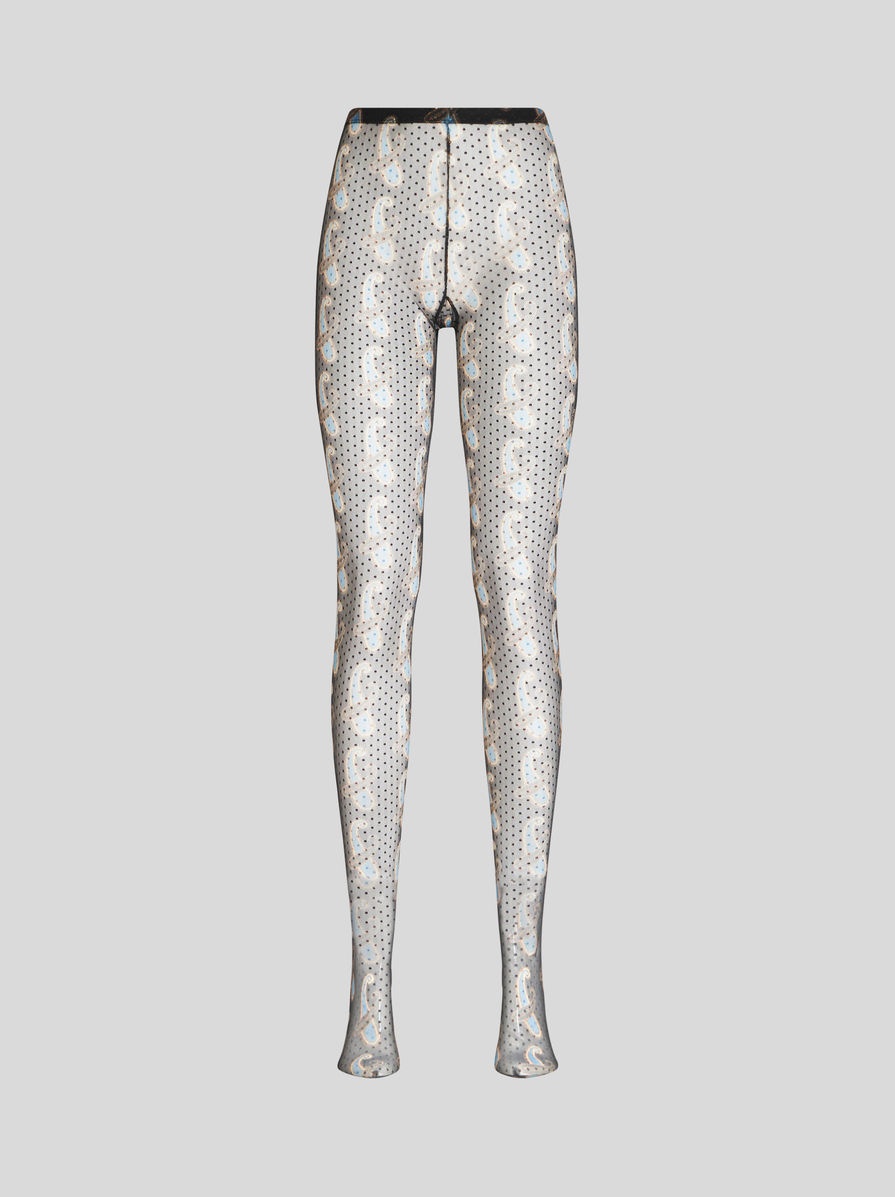 PAISLEY TULLE LEGGINGS - 1