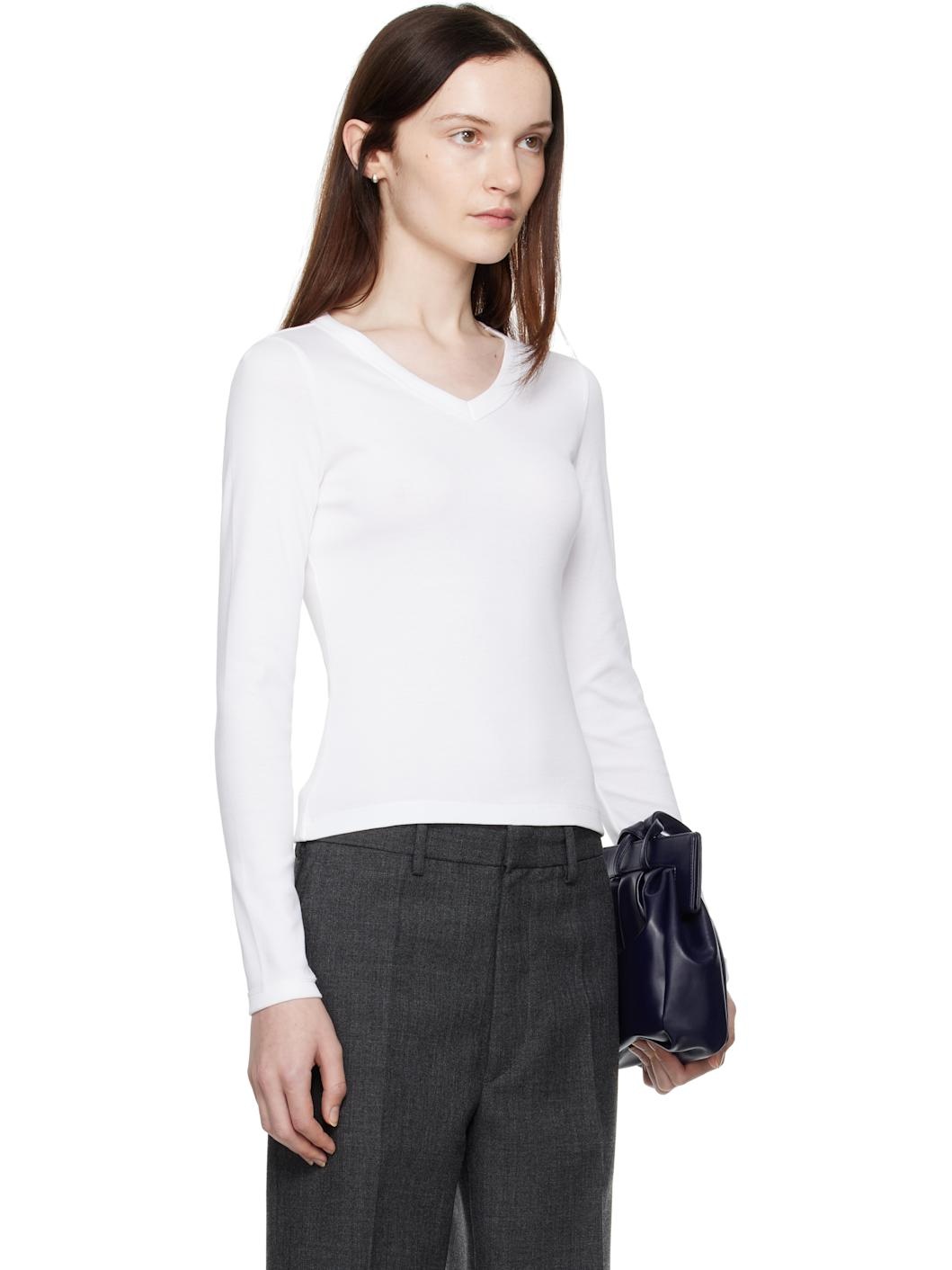 White Jill Long Sleeve T-shirt - 2