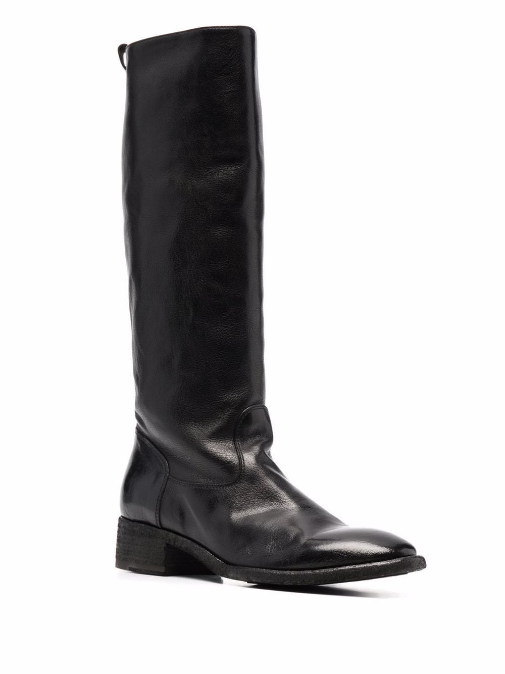 knee-length leather boots - 2