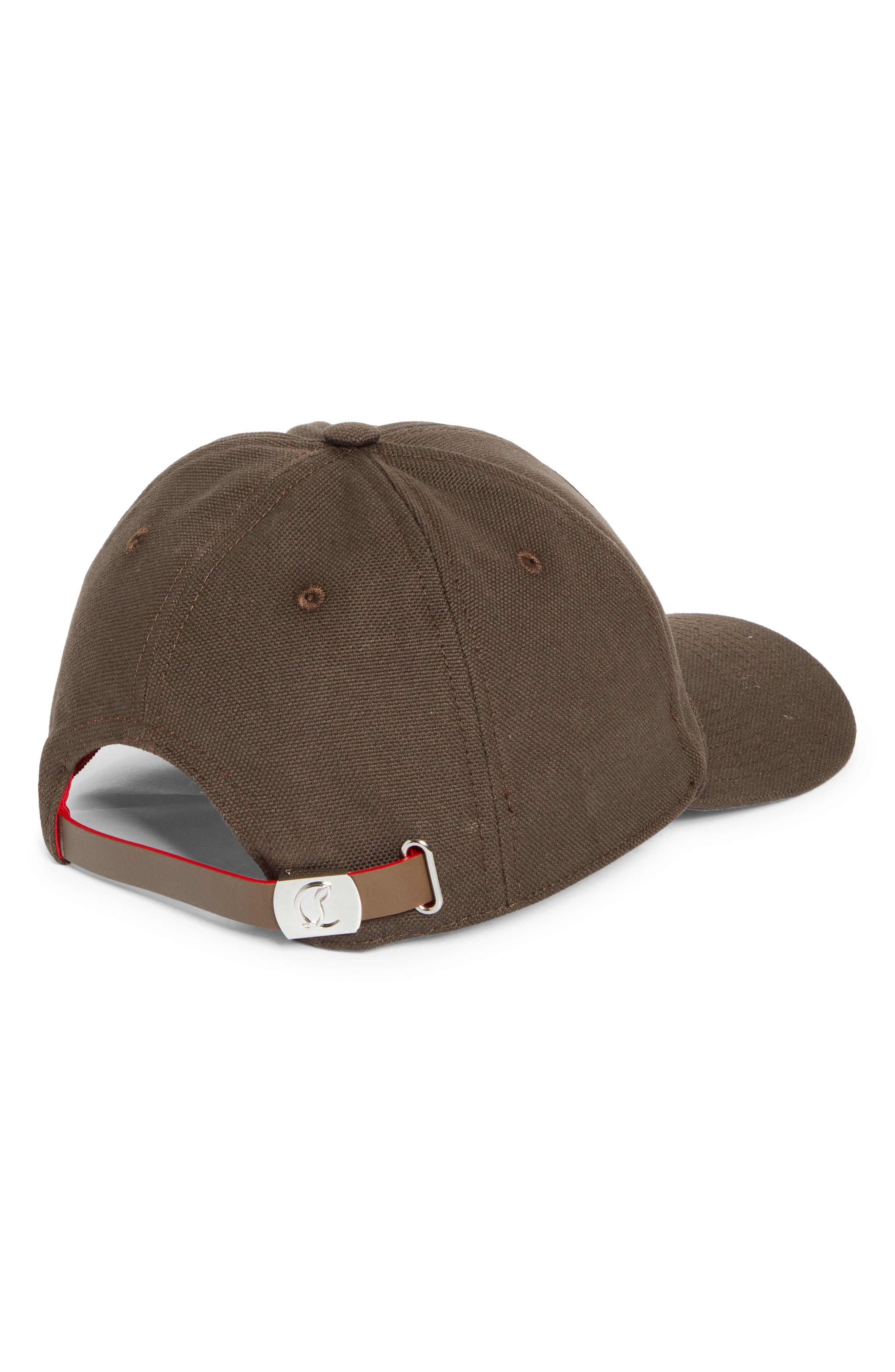 Christian Louboutin Mooncrest Adjustable Canvas Baseball Cap in Silex at Nordstrom - 2