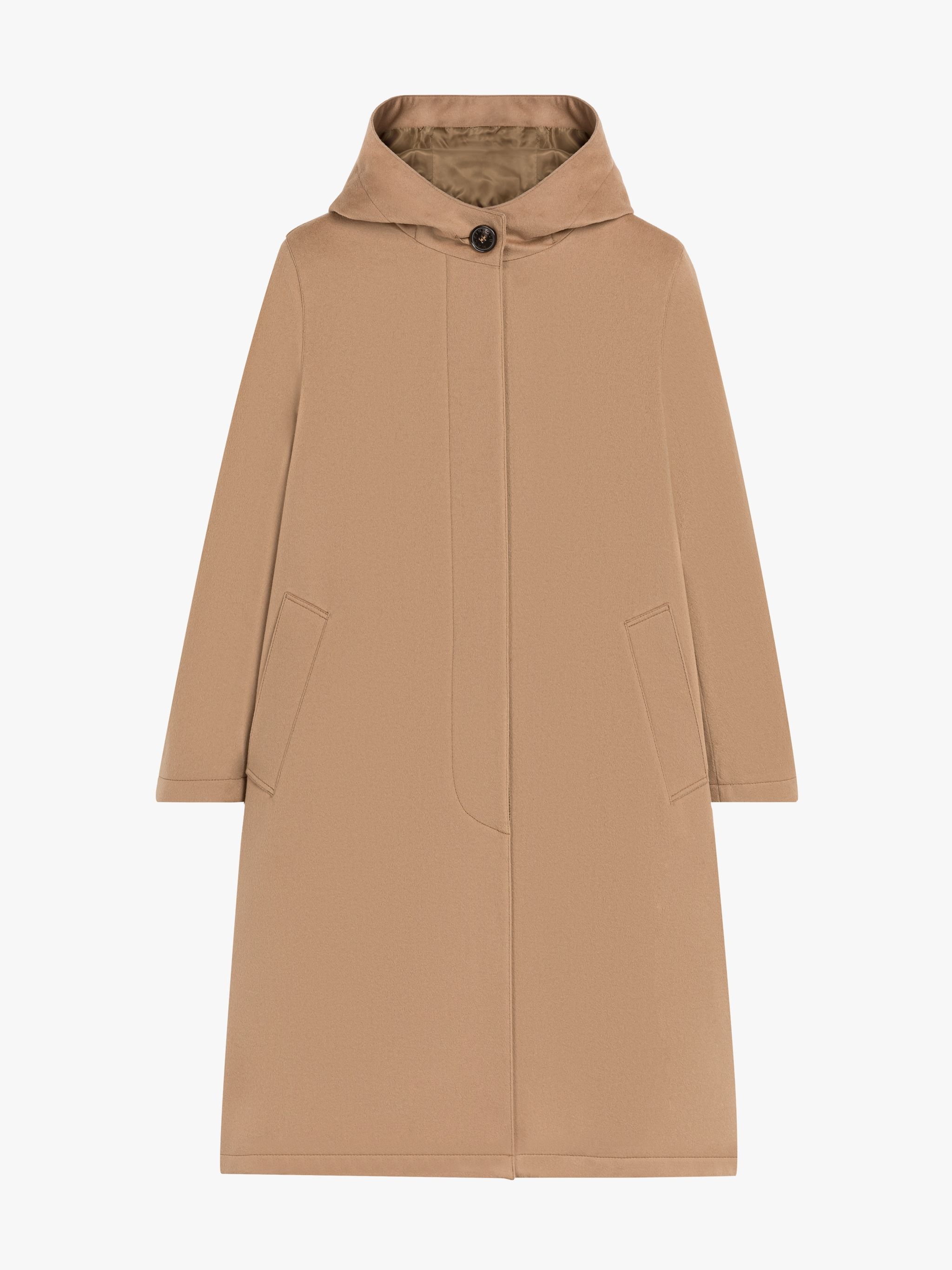 INNES CAMEL STORM SYSTEM WOOL HOODED COAT - 1