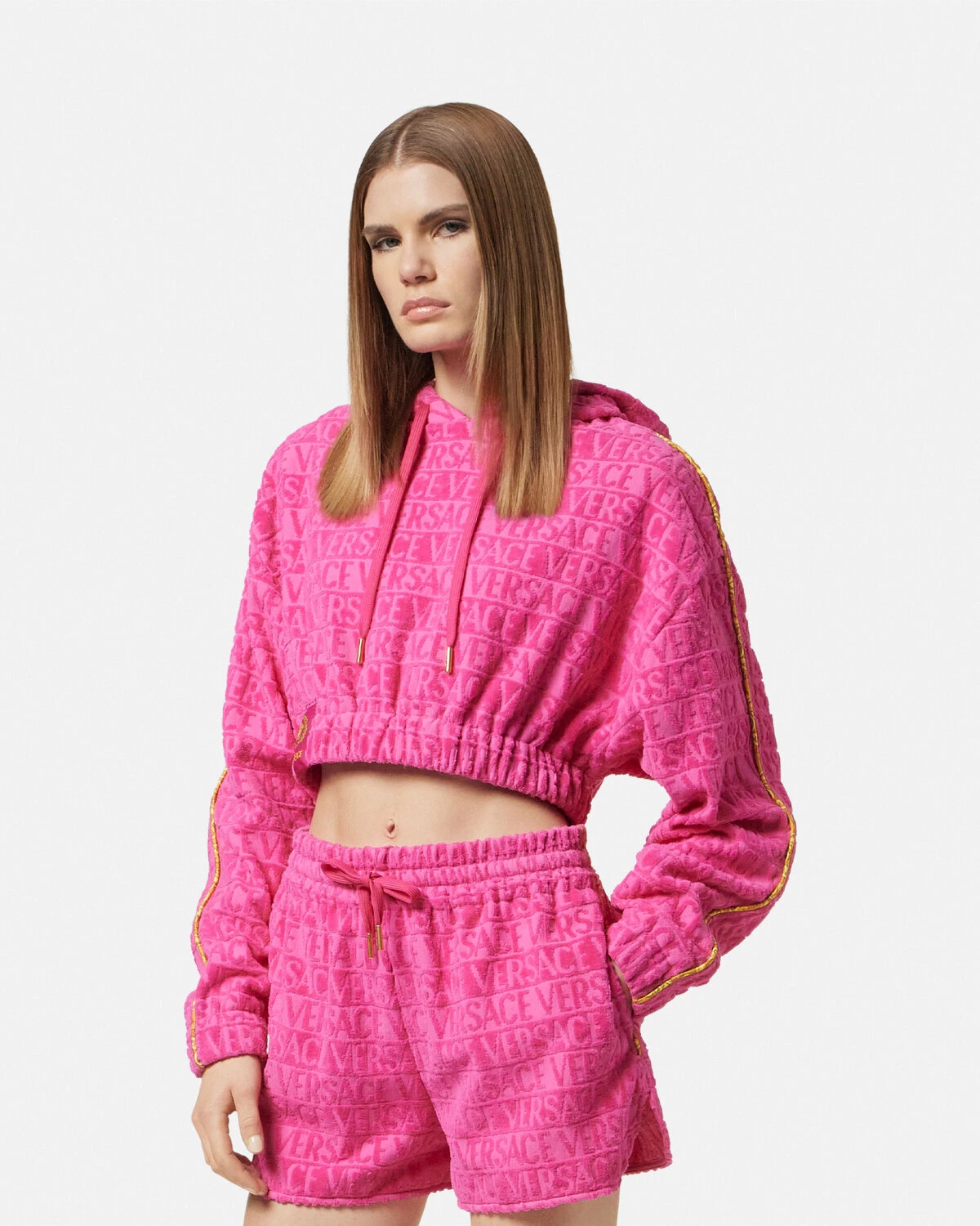 I ♡ Baroque Crop Hoodie - 4