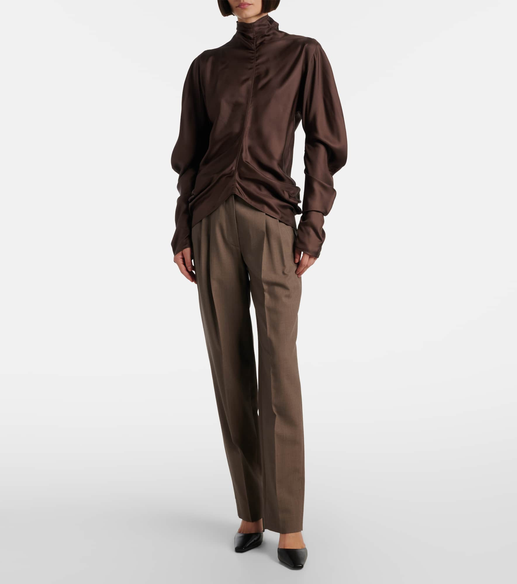 Miles draped silk blouse - 2