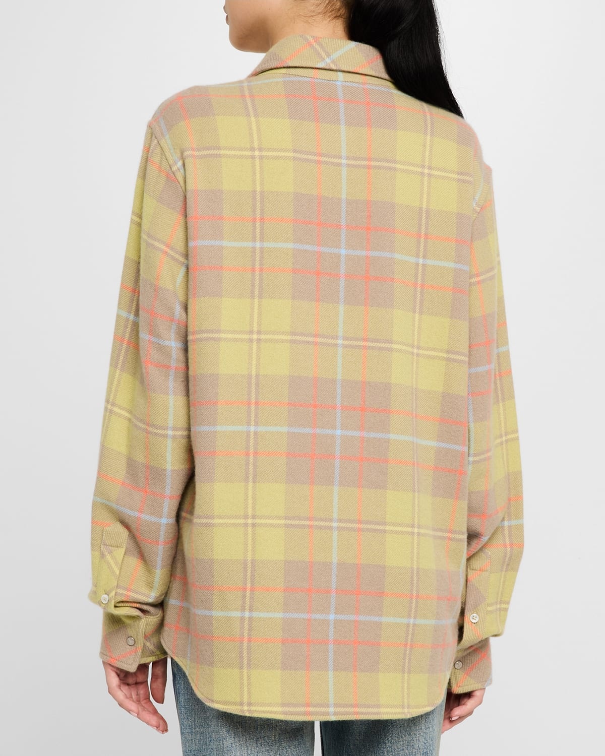 Earth Tartan Cashmere Button Down Shirt - 3