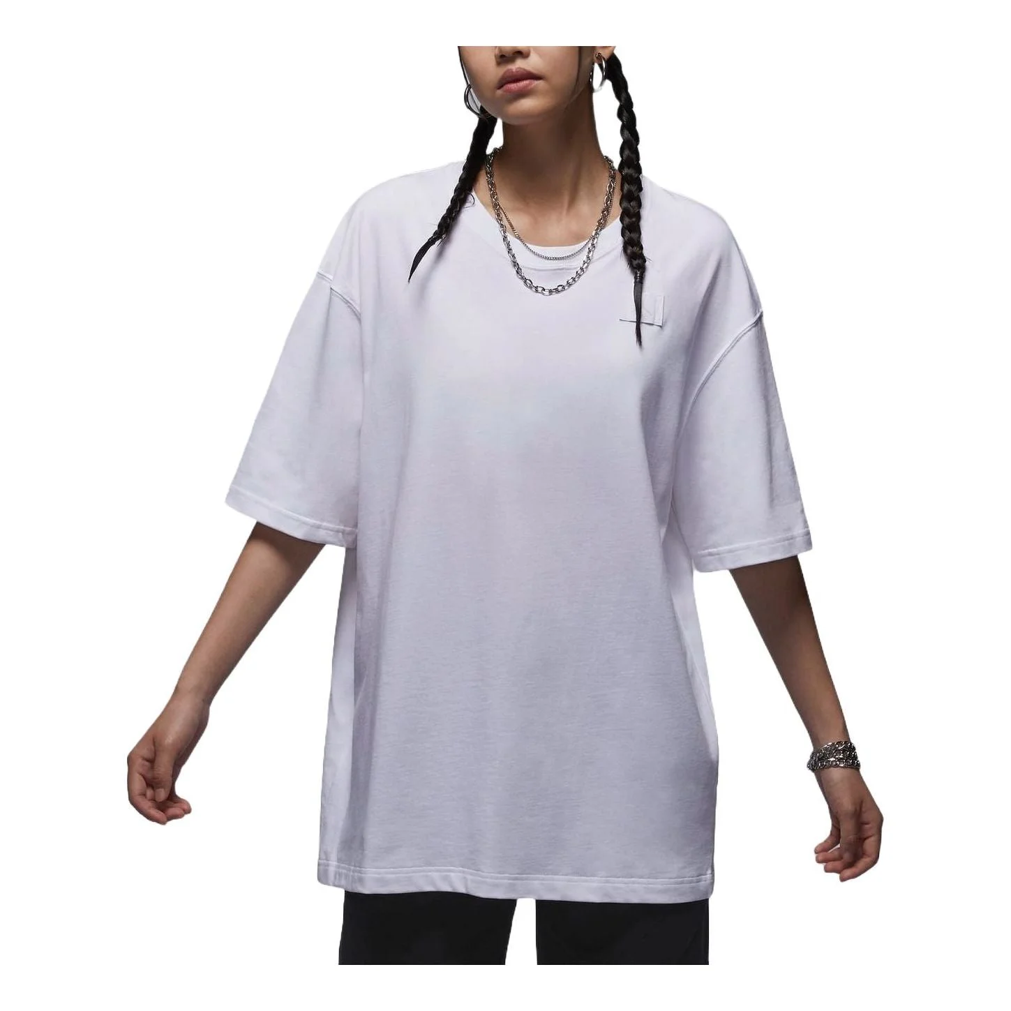 (WMNS) Air Jordan Essentials Oversized T-shirt Asia Sizing 'White' HM4373-100 - 1