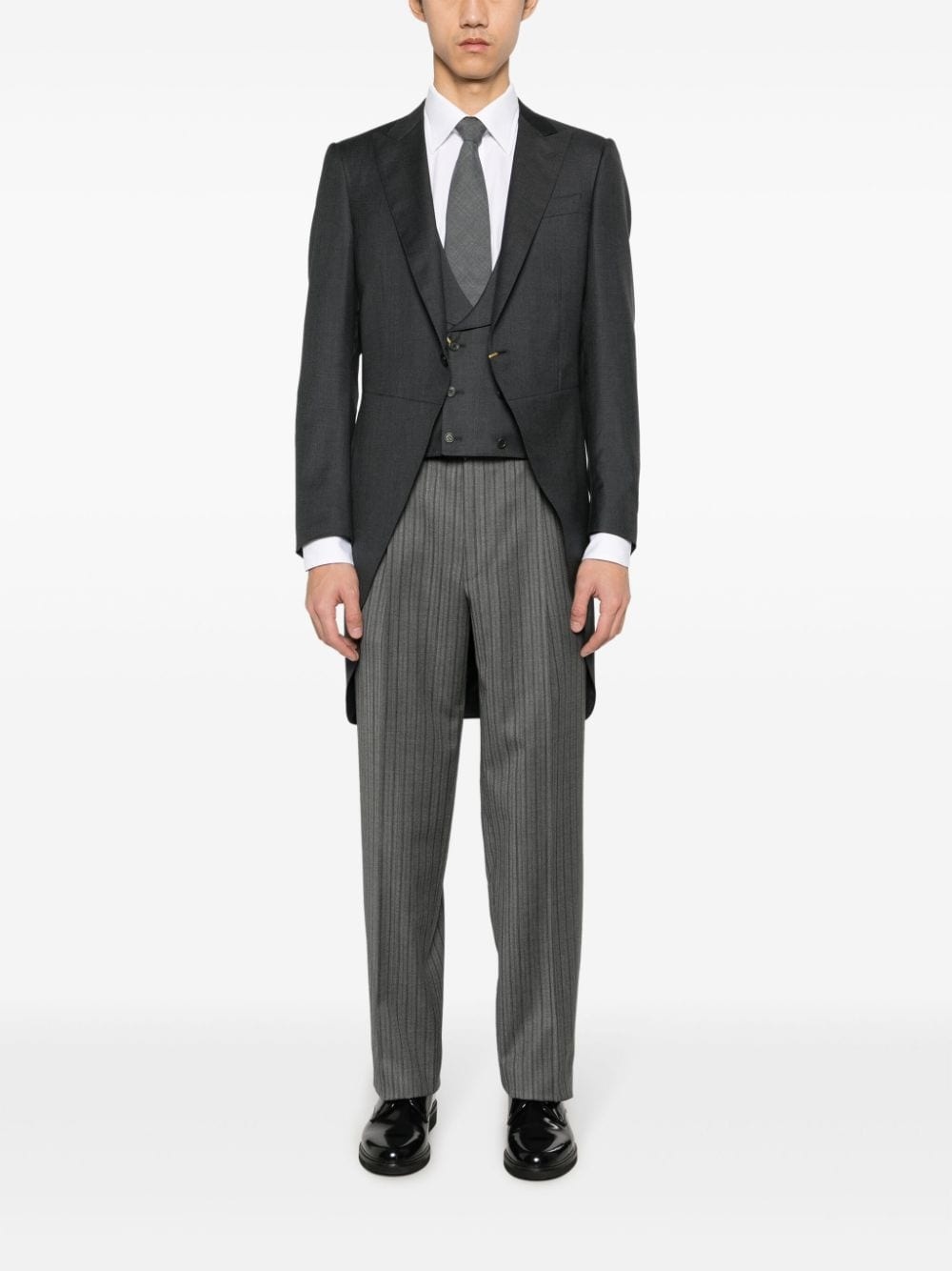 pinstripe-pattern wool trousers - 2