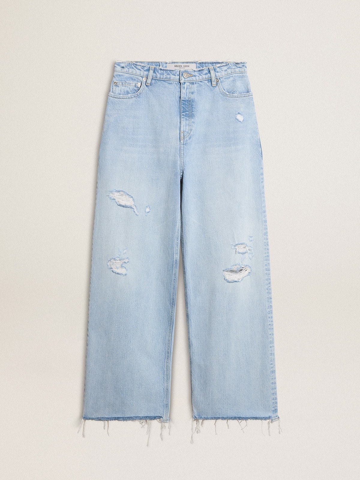 Women's pants in lived-in effect denim - 1