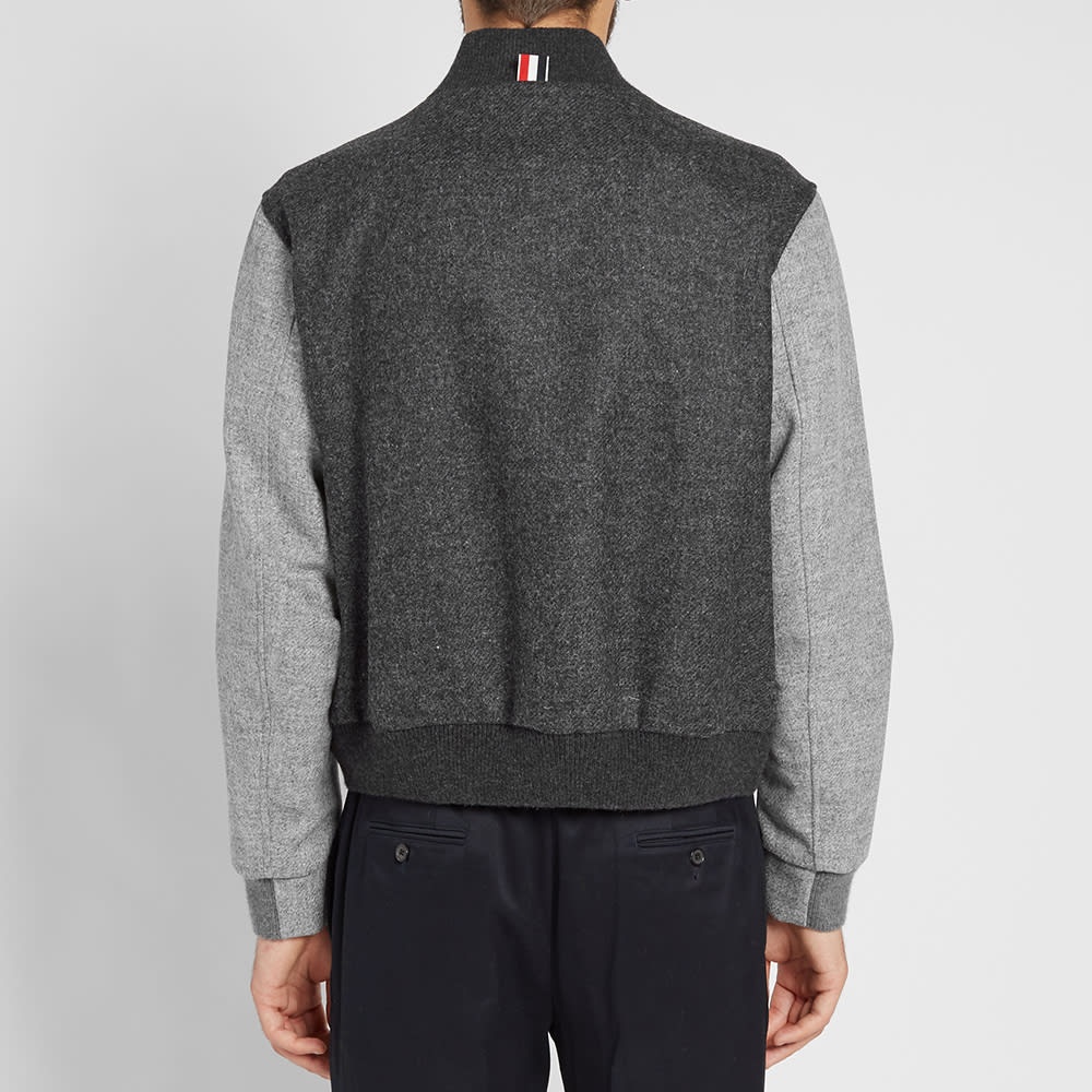 Thom Browne Contrast Shetland Bomber Jacket - 6