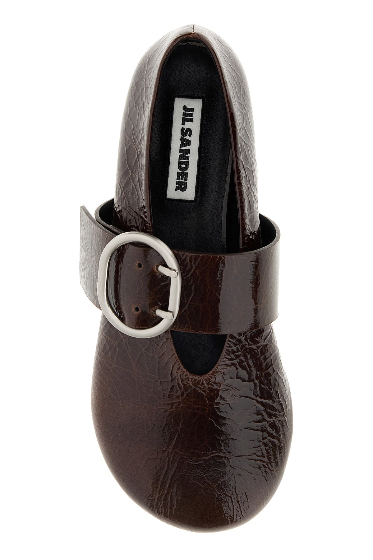 Brown leather ballerinas - 4