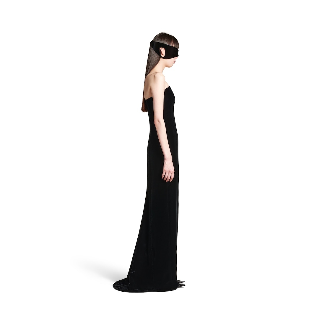Women's Bustier Gown in Black - 3