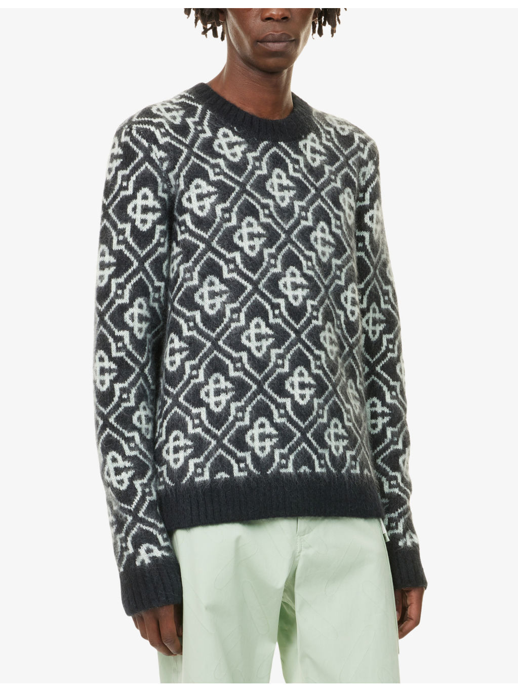 Regular-Fit Monogram Knit Jumper - 3