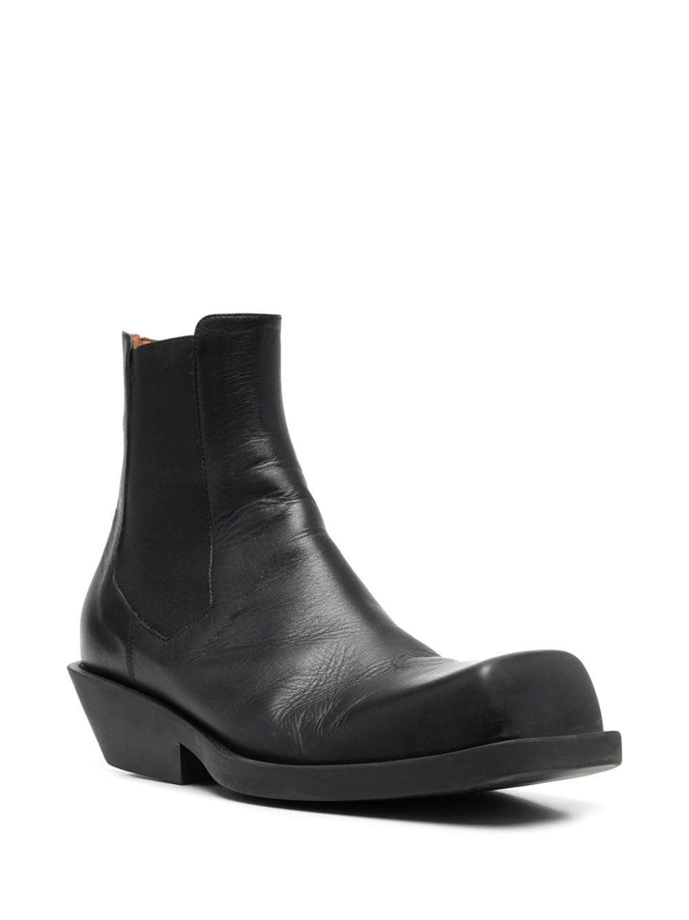 black leather chelsea boots - 2