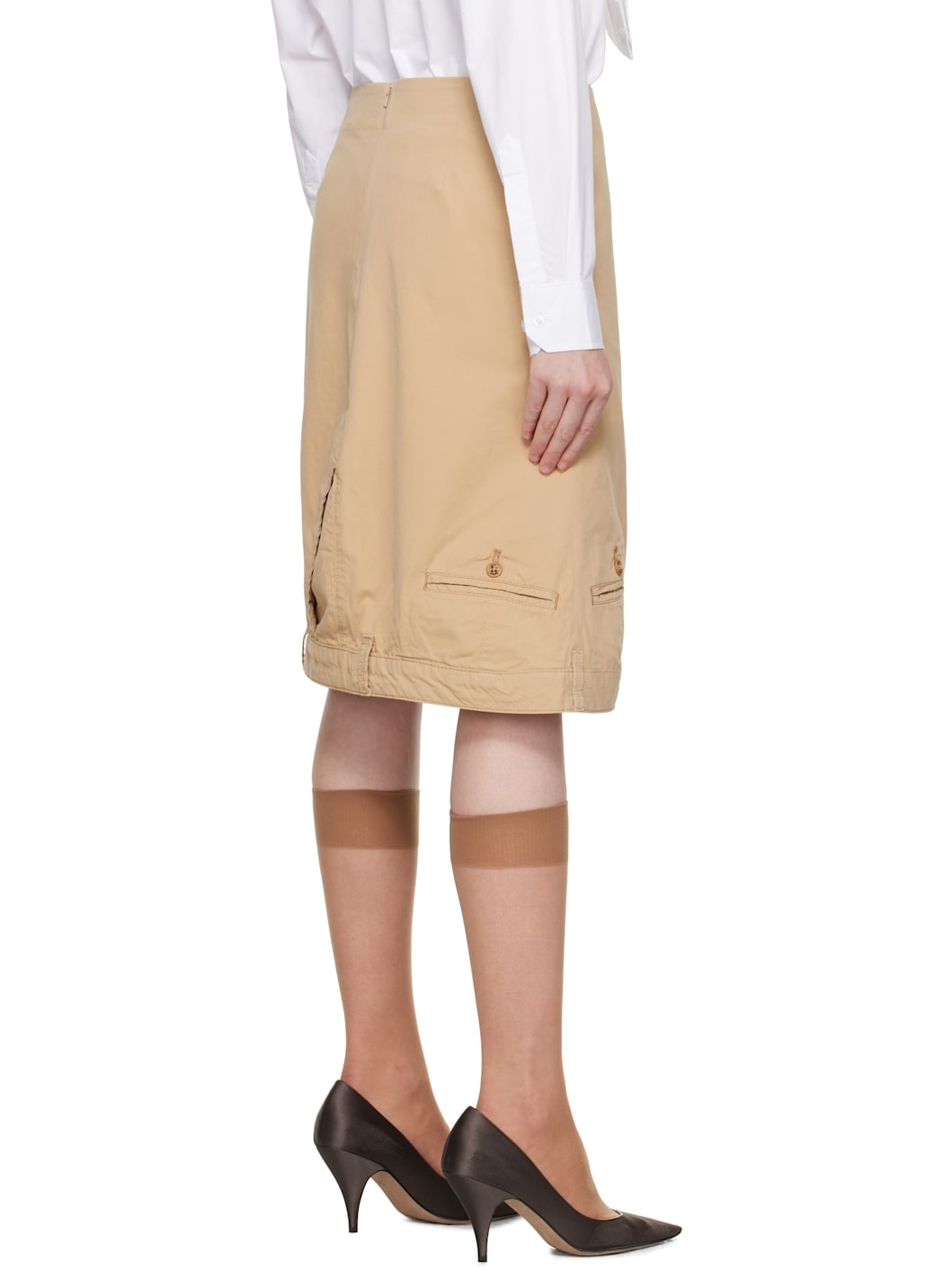 Upside Down Trouser Midi Skirt - 3