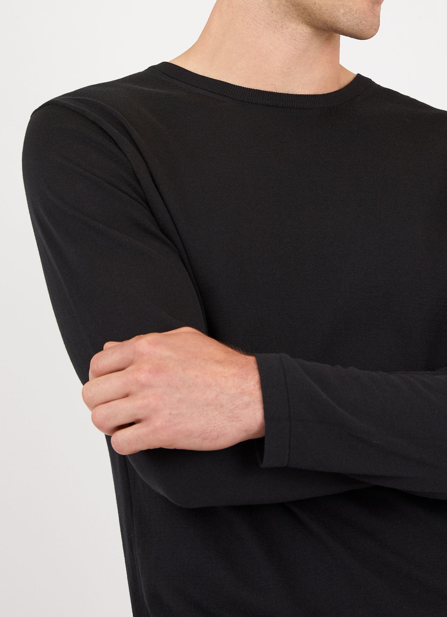 Sea Island Cotton Crew Neck Jumper - 5