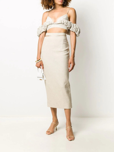 JACQUEMUS off-the-shoulder bralet top outlook