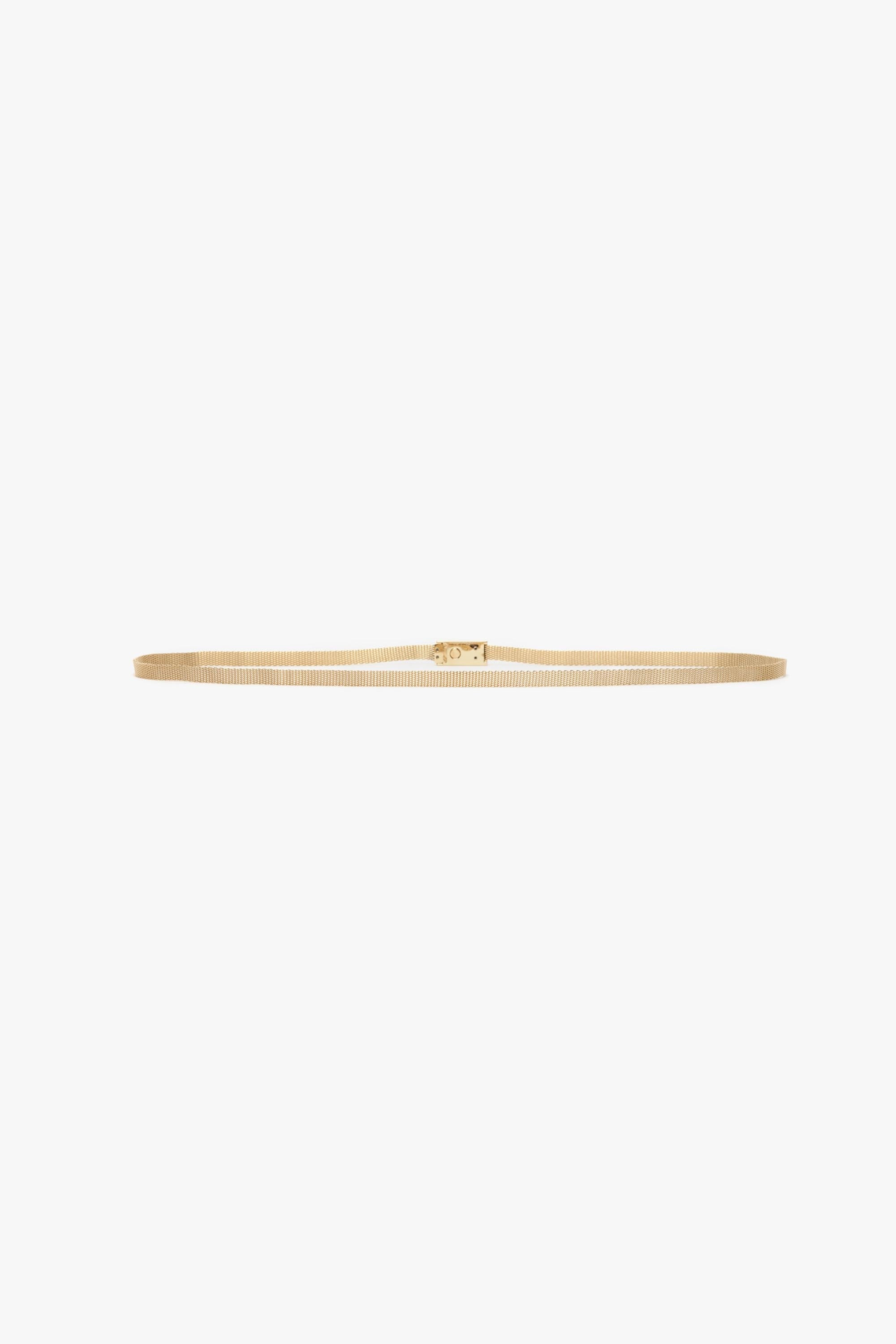 Brass Micro Frame Belt In Light Gold - 5
