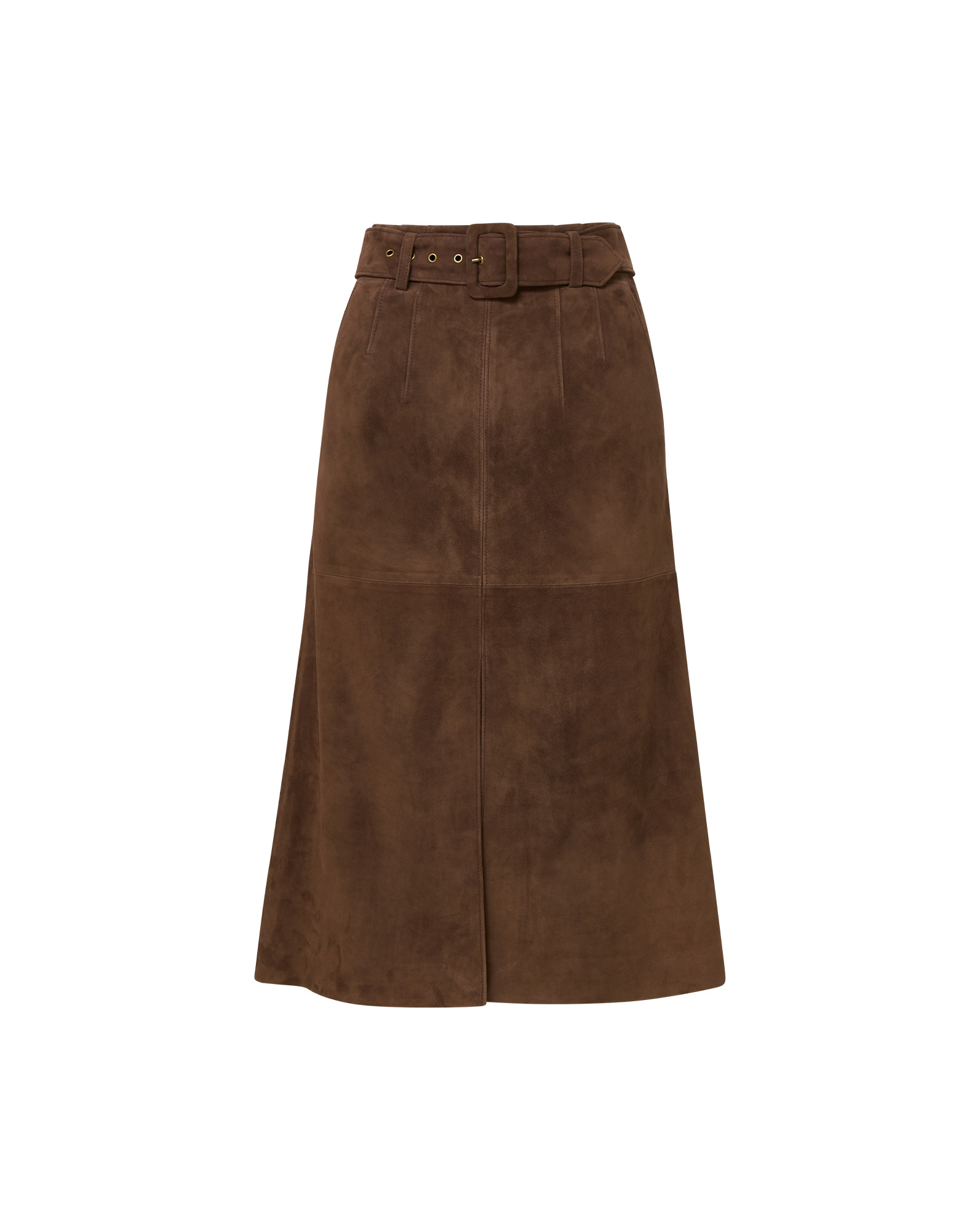 ALEXIE SUEDE MIDI SKIRT - 1