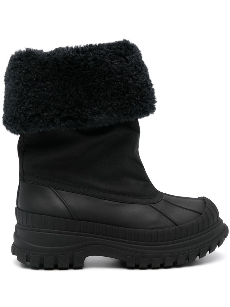 faux-shearling-trim boots 1