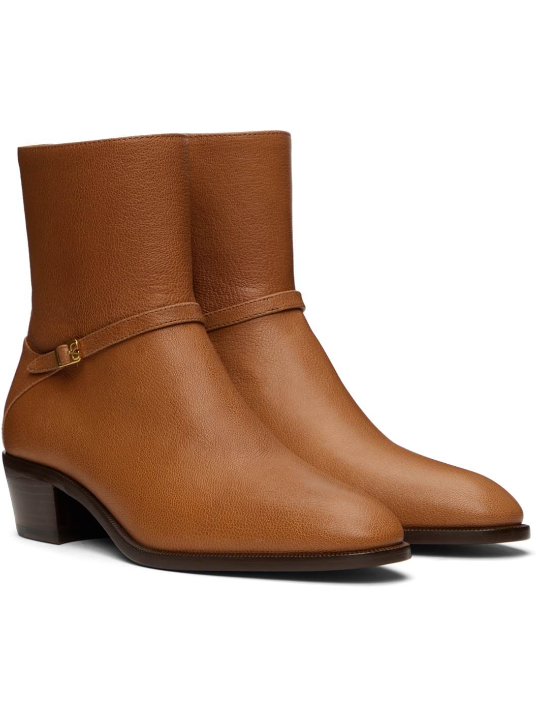 Tan Pat Boots - 4
