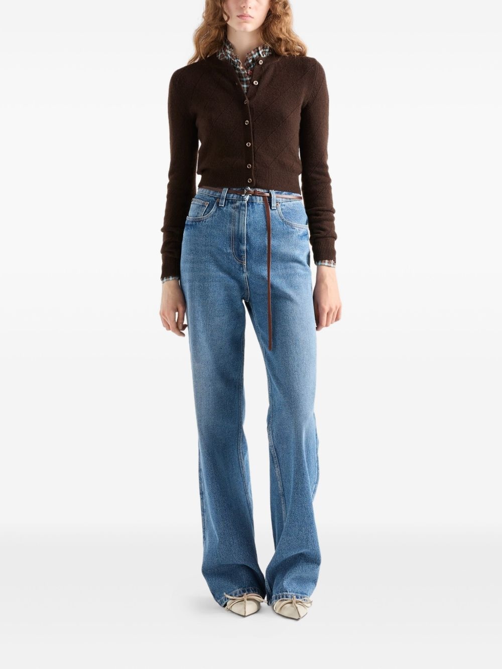 logo-plaque five-pocket jeans - 2