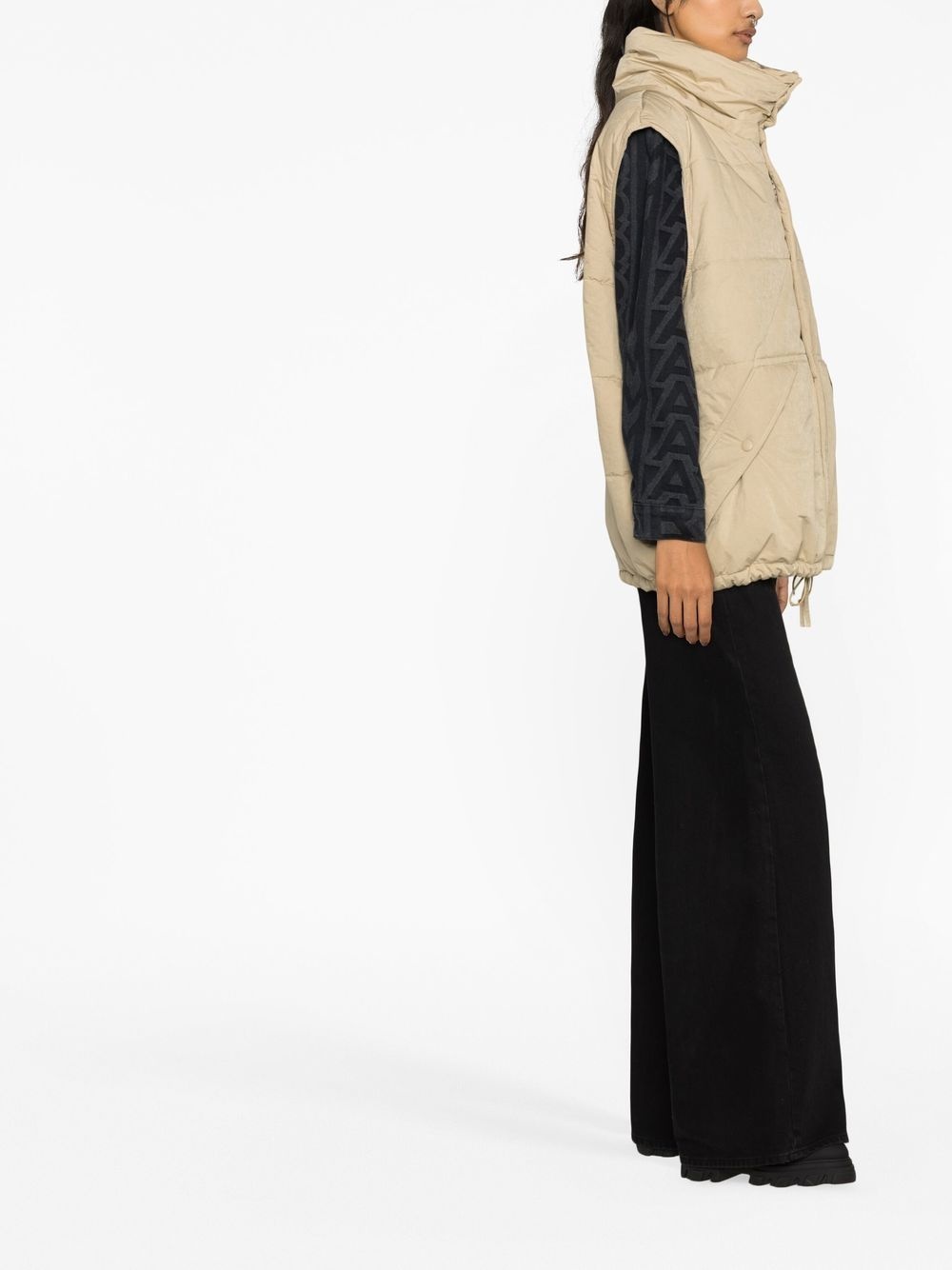 oversized puffer vest - 4