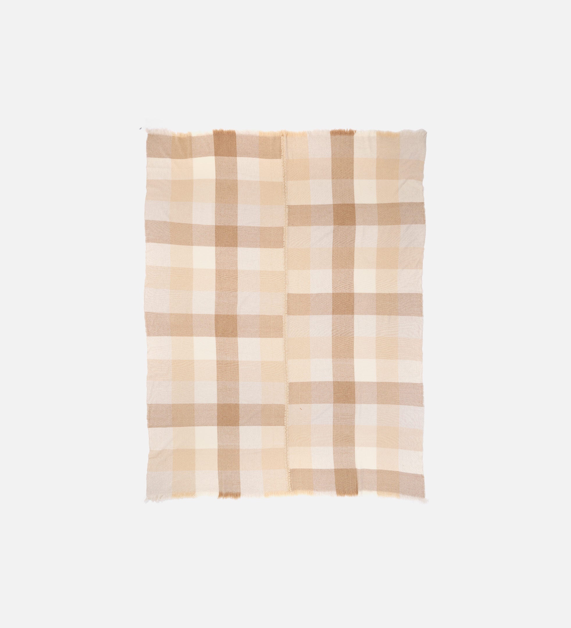 PLAID CHECK WOVEN THROW - 1