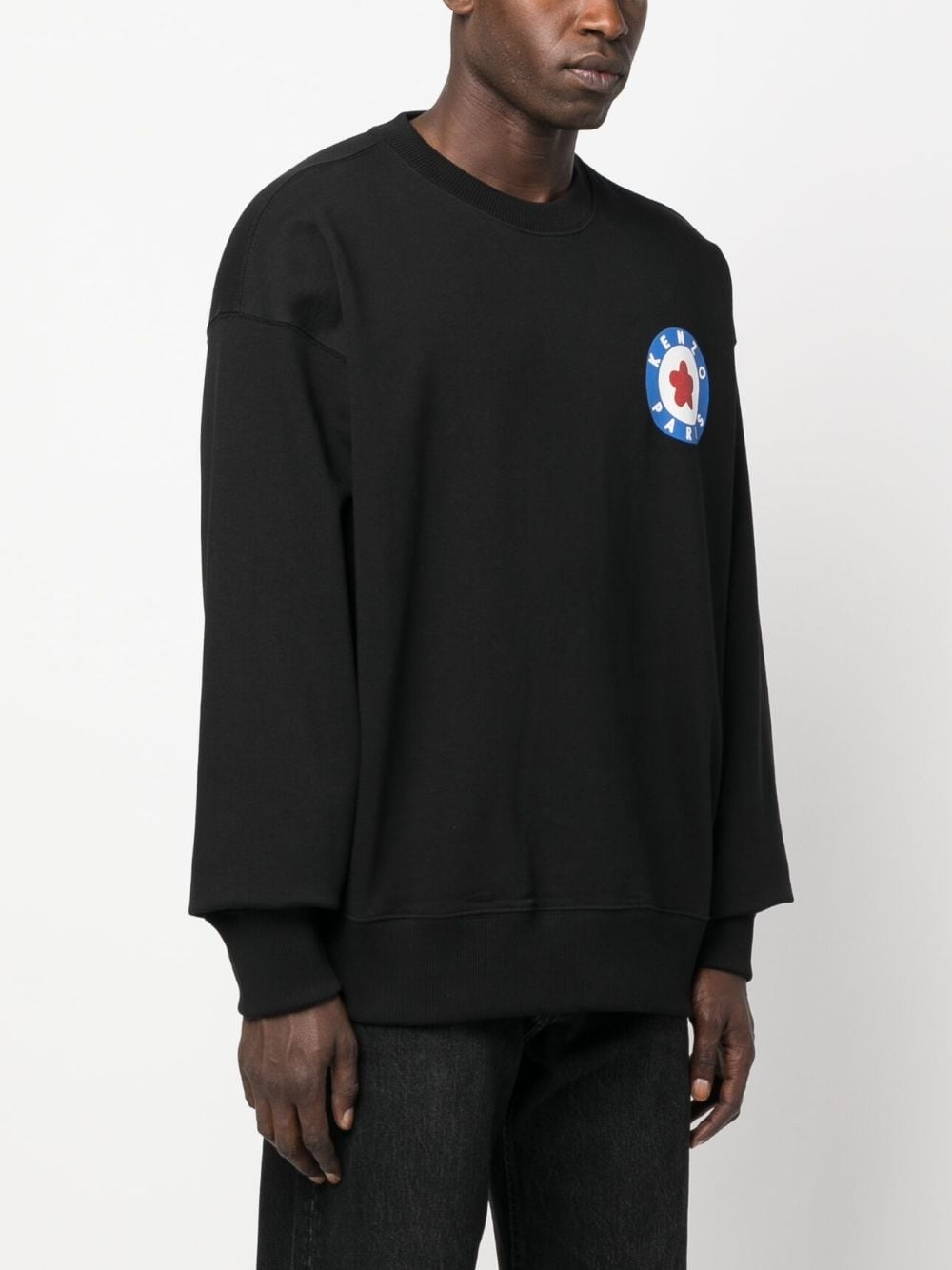 logo-print cotton sweatshirt - 3