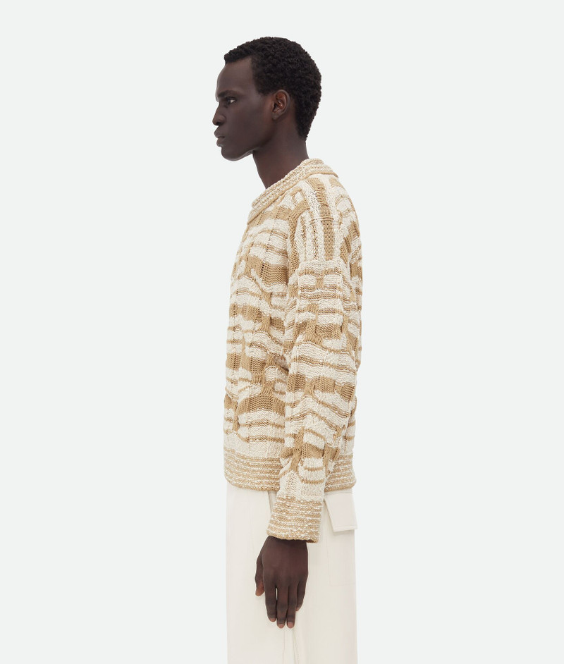 Bottega Veneta Distorted Stripe Cotton Jumper outlook