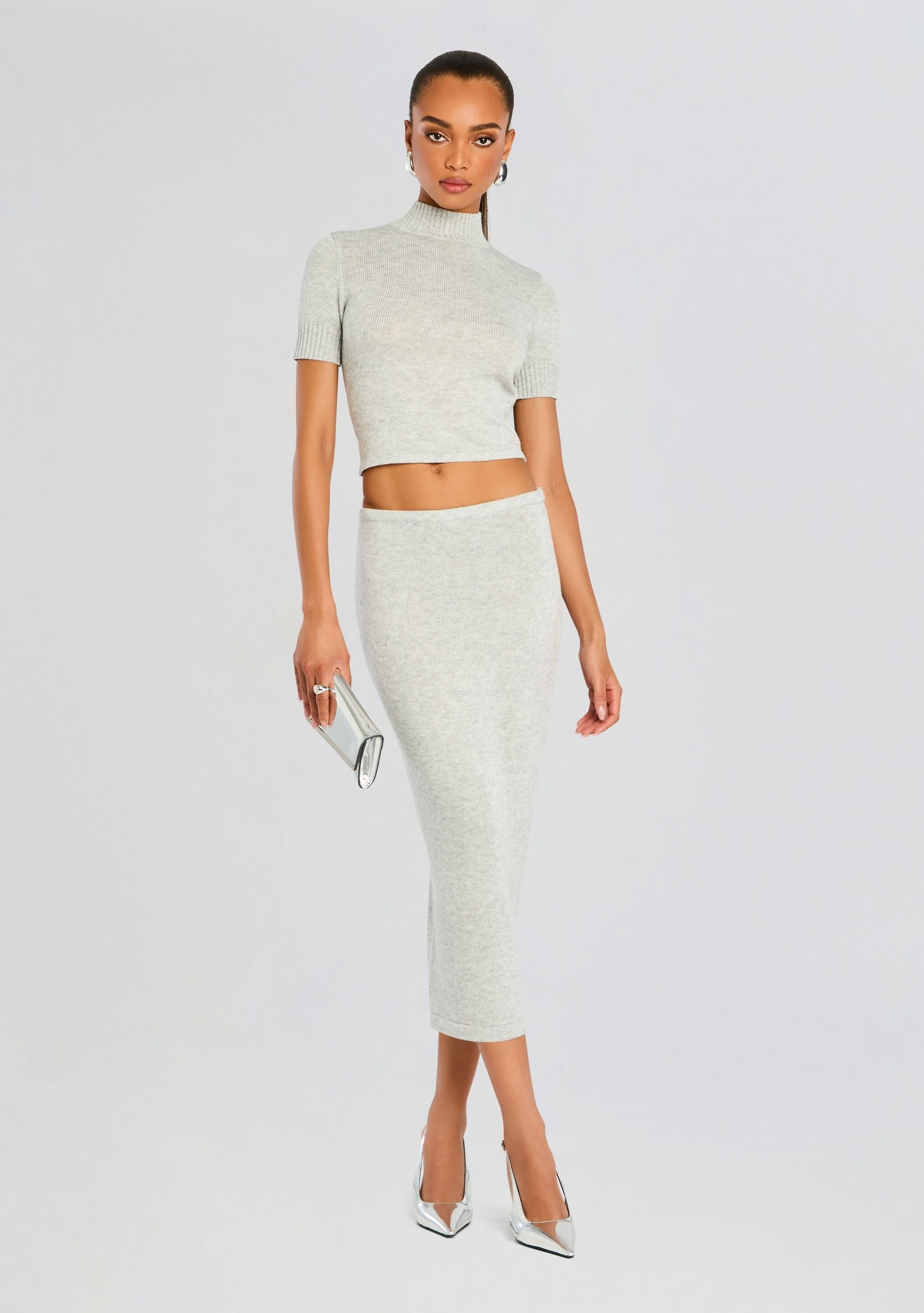 KOKO KNIT TEA LENGTH SKIRT - 2