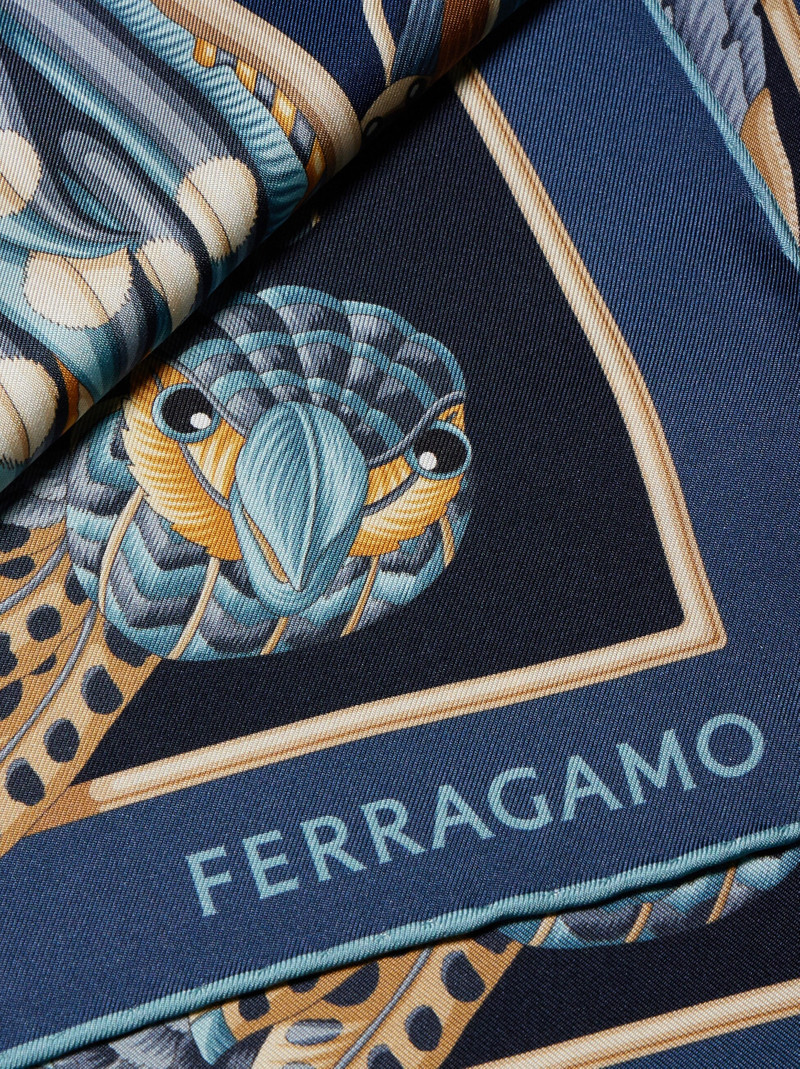 FERRAGAMO Parrots print silk foulard outlook