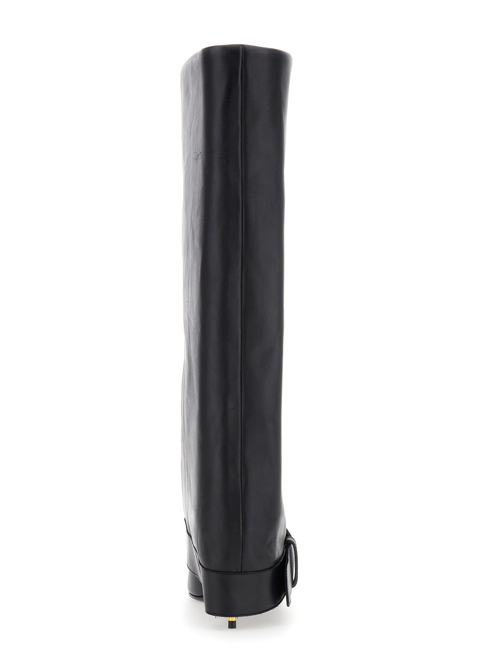 Balmain Women 'Anthem' Black Slip-On Boots With Decorative Metal Buckle In Leather Woman - 4