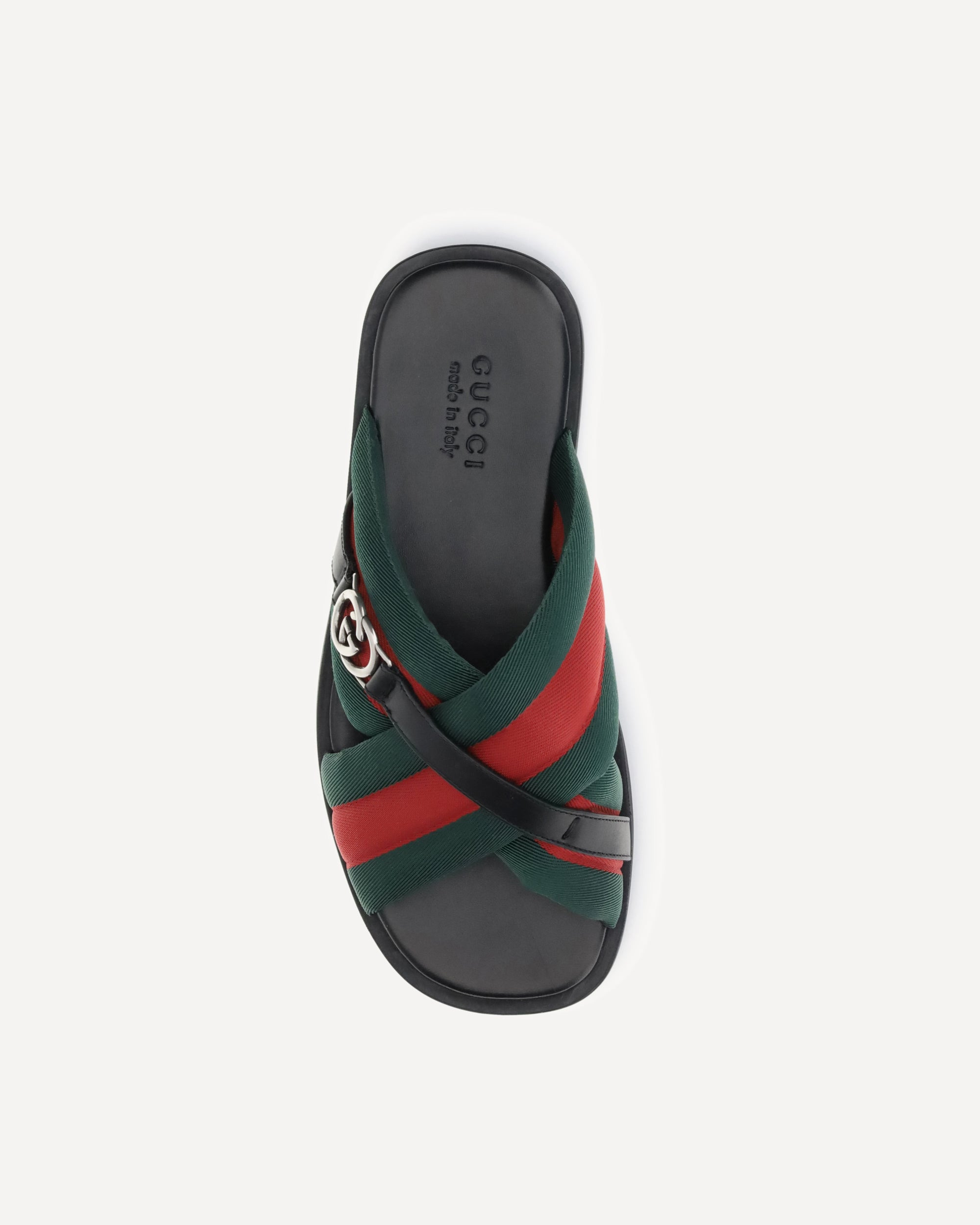 Web Sandals with Interlocking GG - 4