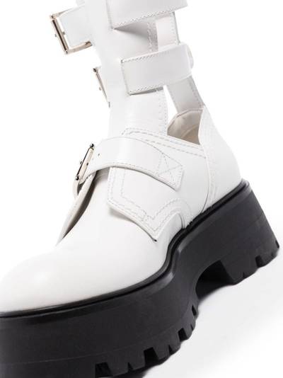 Alexander McQueen buckle-fastened caged boots outlook