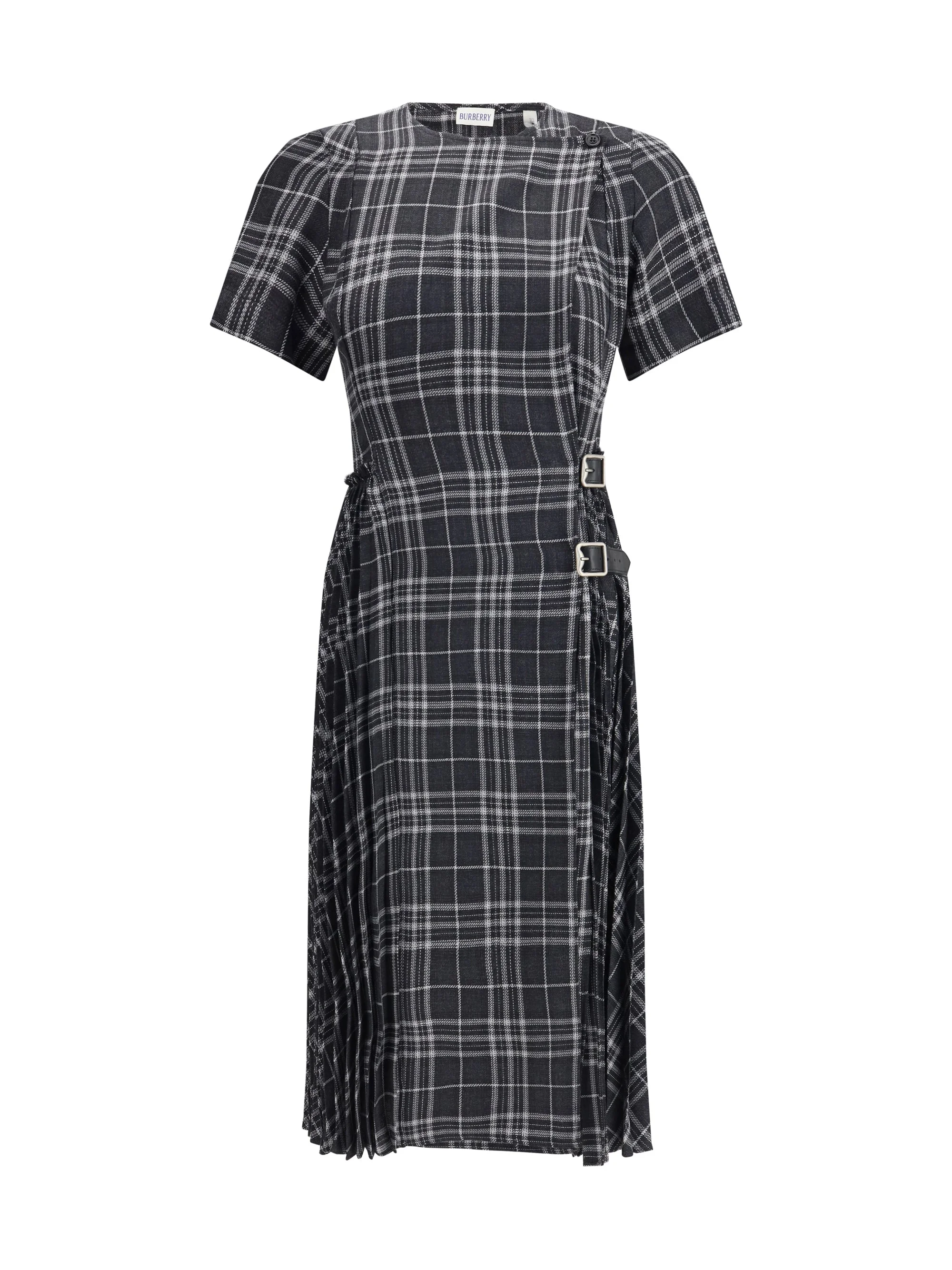 Burberry Women Check Wool Blend Kilt Dress - 1