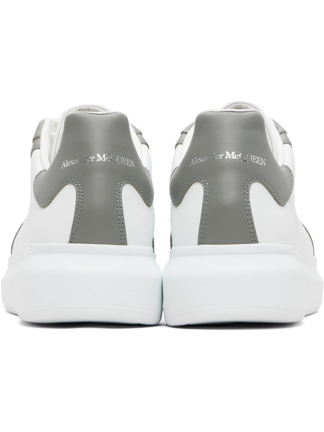 White & Gray Oversized Retro Sneakers - 2