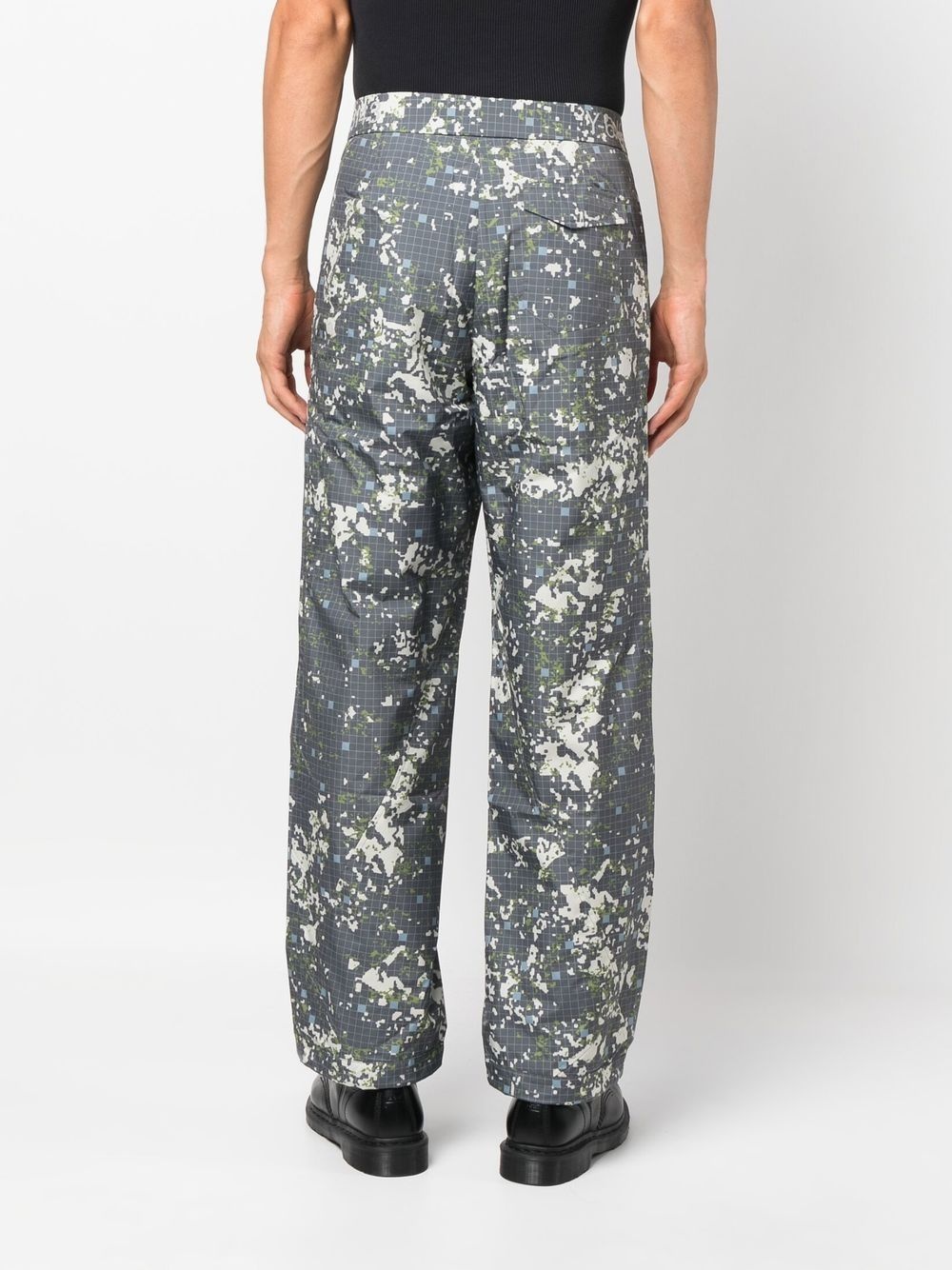 abstract-print straight-leg trousers - 4